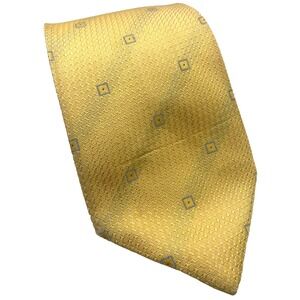 Vitaliano Pancaldi Necktie | Geometric‎ | Yellow Blue 100% Silk | Luxury Italian